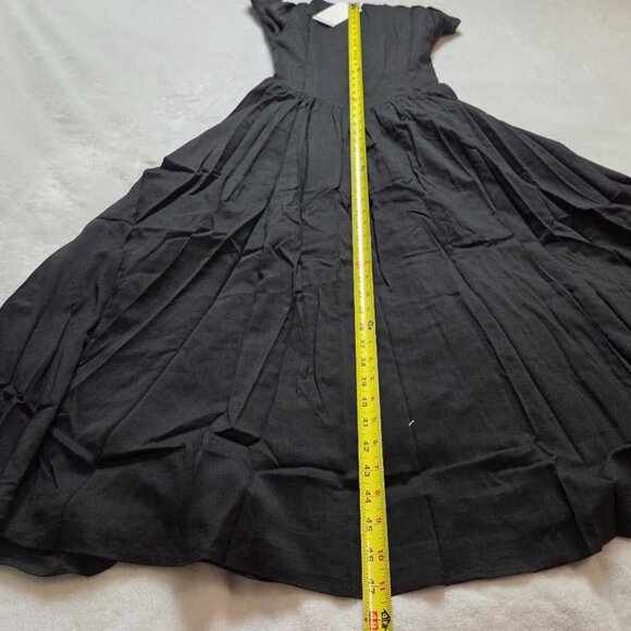 New 0 Reformation (from Anthropologie) Oria Midi Dress in black *Runs small - Picture 10 of 10